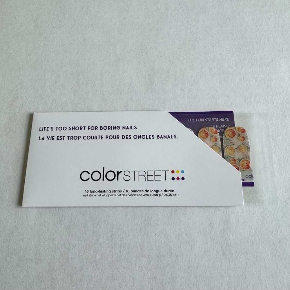 *Exclusive* Color Street: Citrus Spritz | White Orange Yellow Summer Fruit Frost - Picture 3 of 13
